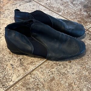 Black Leather Jazz Dance Shoes